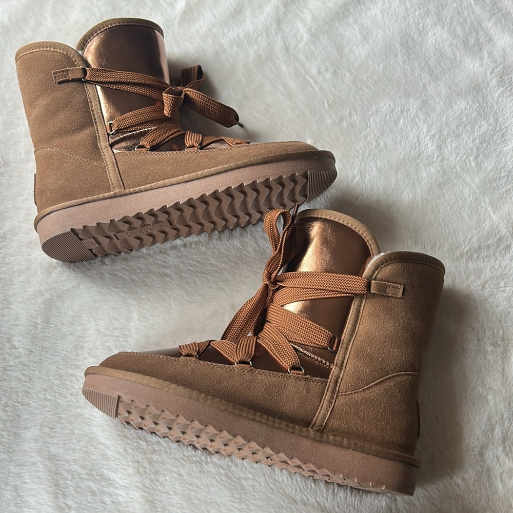 Kuiper Cynthia Suede Boots Bronze